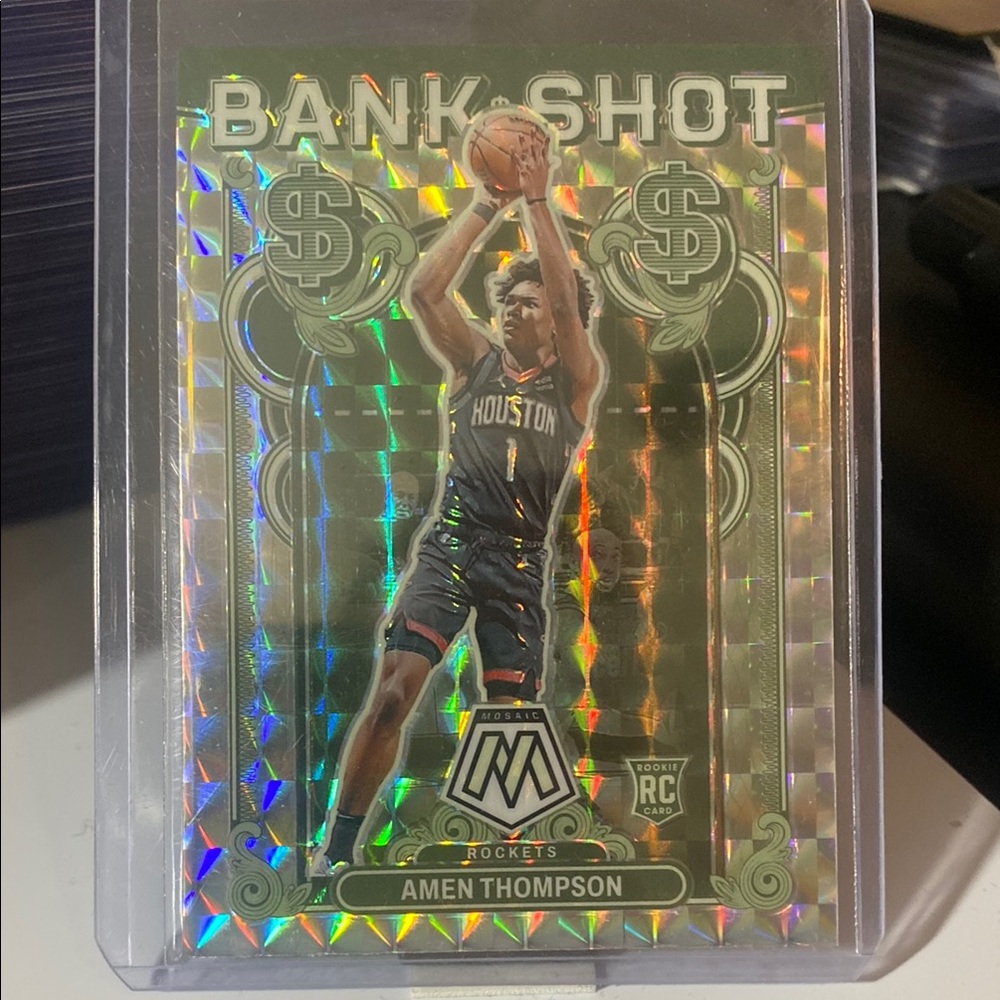 Amen Thompson Bank Shot Basketball Rookie Trading Card